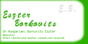eszter borkovits business card
